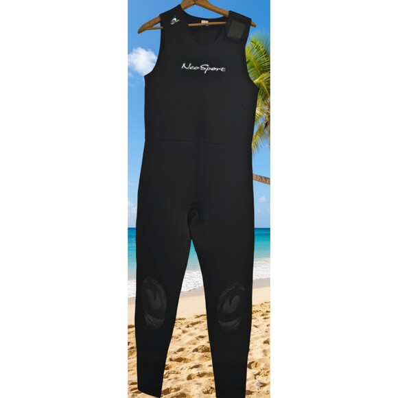 NEOSPORT 3 mm Black Sleeveless Wetsuit Top Pants Full Body Dive SuitSize L
